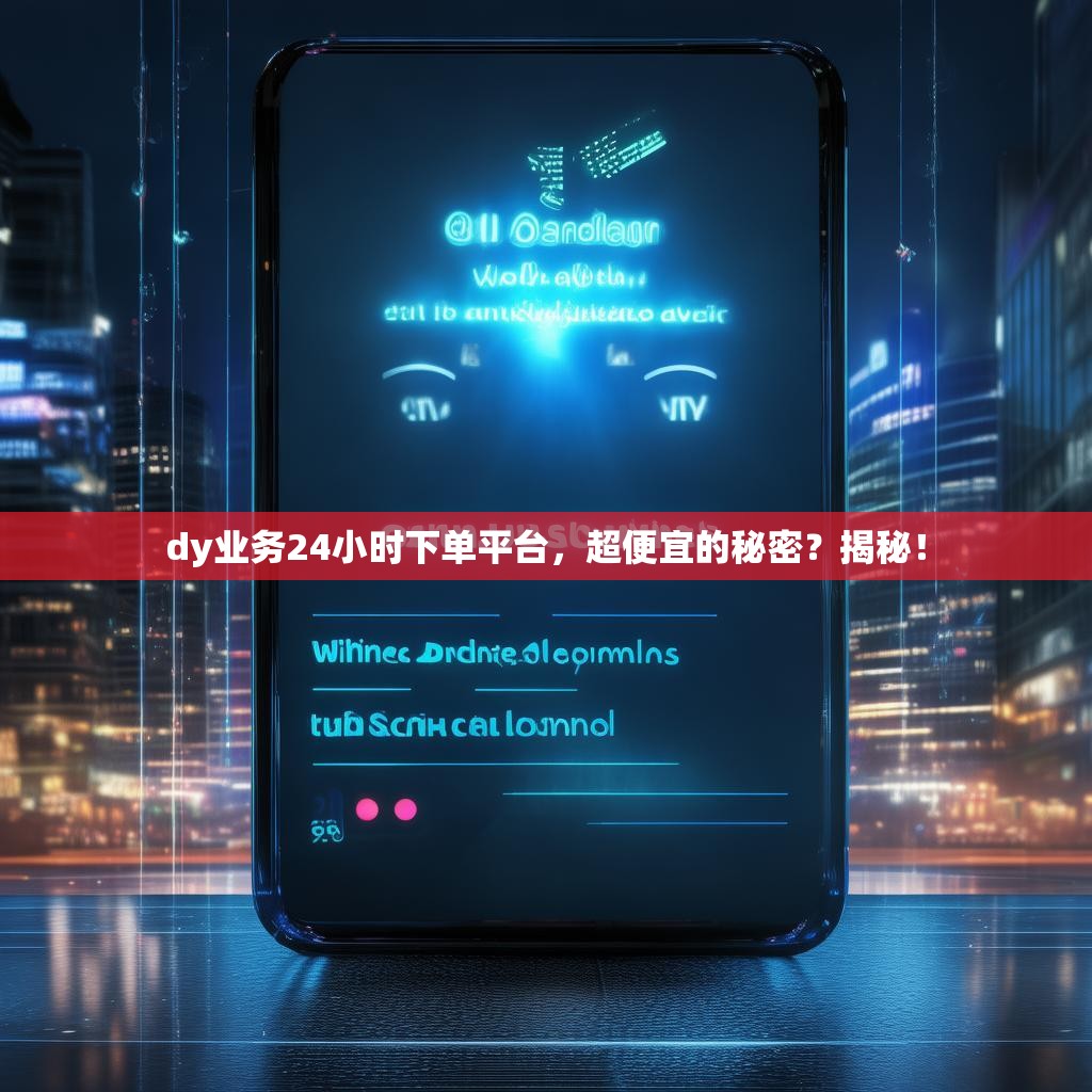 dy业务24小时下单平台,超便宜的秘密?揭秘!
