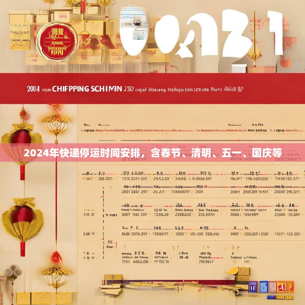 2024年快递停运时间安排，含春节、清明、五一、国庆等