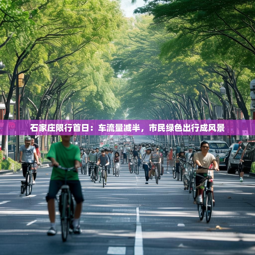 石家庄限行首日：车流量减半，市民绿色出行成风景
