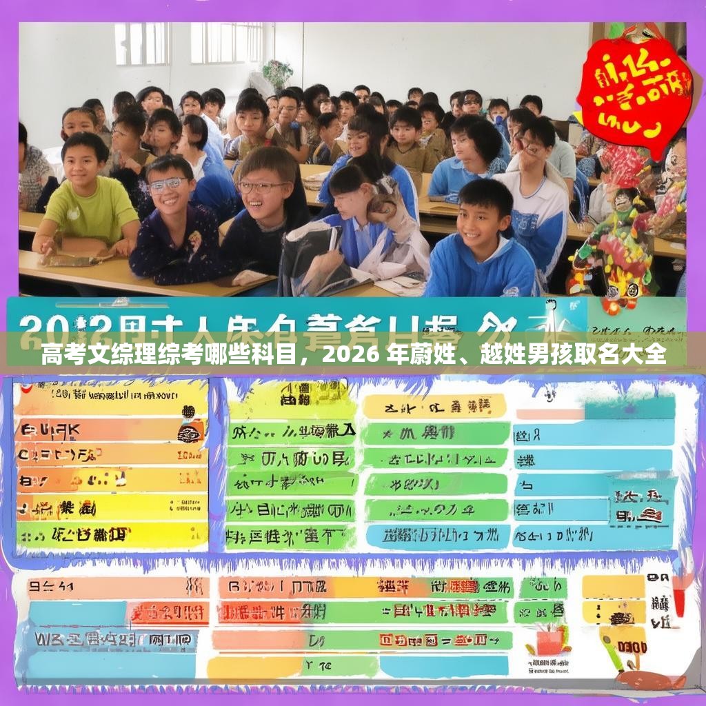 高考文综理综考哪些科目，2026 年蔚姓、越姓男孩取名大全