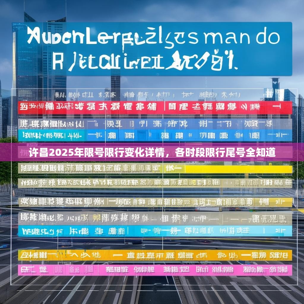 许昌2025年限号限行变化详情，各时段限行尾号全知道