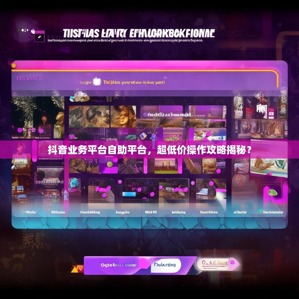 抖音业务平台自助平台，超低价操作攻略揭秘？