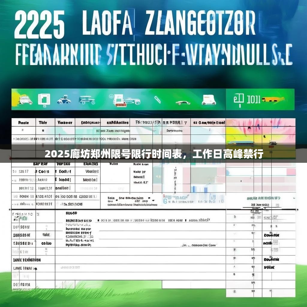2025廊坊郑州限号限行时间表，工作日高峰禁行