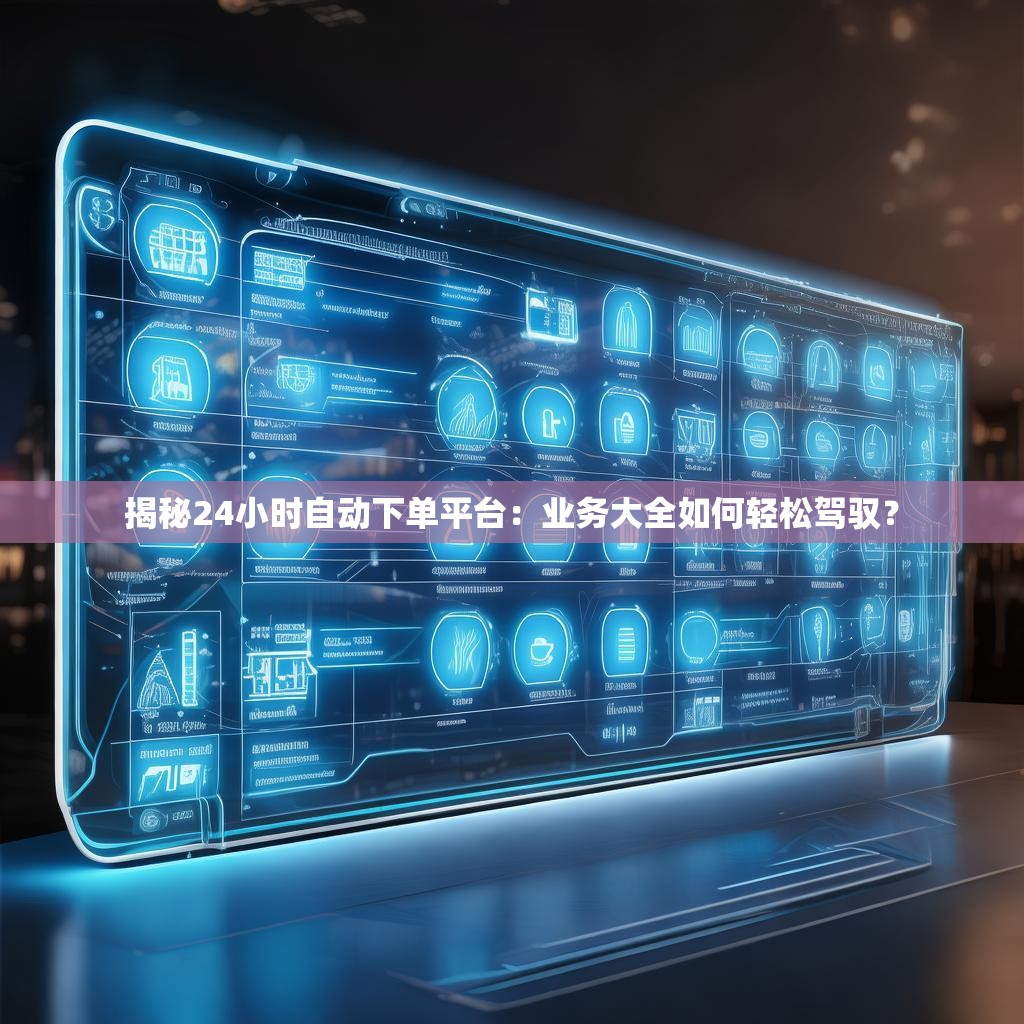揭秘<strong><mark>24小时自动下单</mark></strong>平台：业务大全如何轻松驾驭？