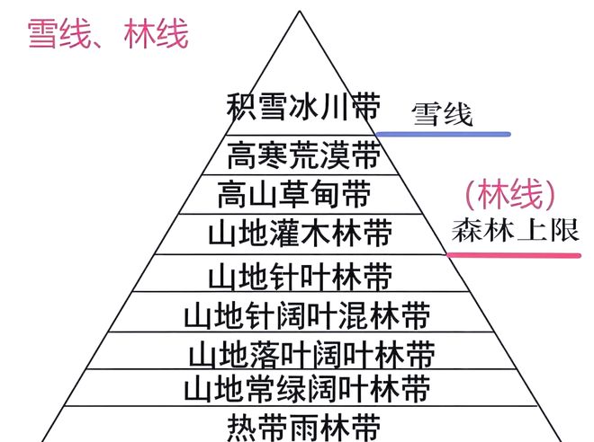 高考地理山地垂直带谱考点:基带、带谱复杂度等核心知识